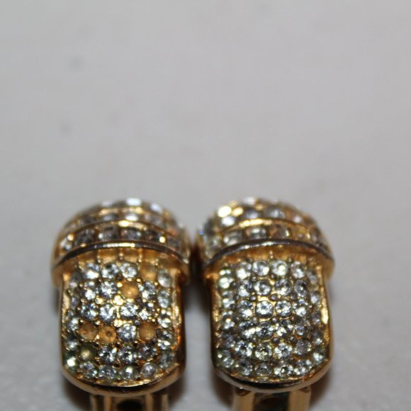 CHRISTIAN DIOR PREOWNED SWAROVSKI CRYSTAL EARRINGS - Picture 6 of 7
